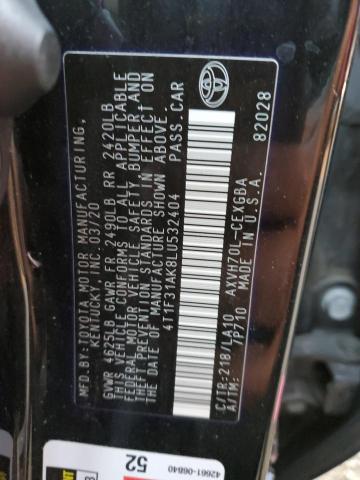 2020 TOYOTA CAMRY XLE - 4T1F31AK8LU532404