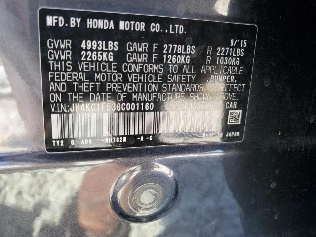 2016 ACURA RLX TECH JH4KC1F53GC001160