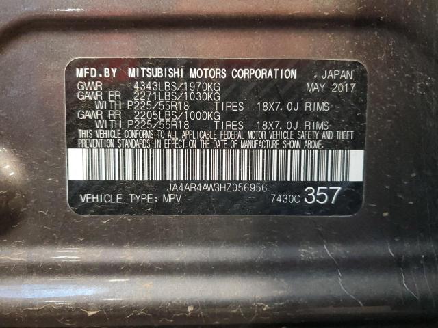 2017 MITSUBISHI OUTLANDER - JA4AR4AW3HZ056956