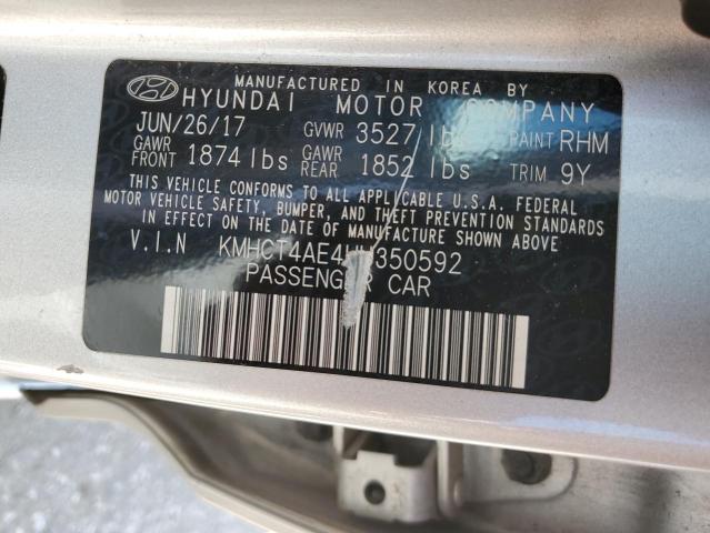 VIN KMHCT4AE4HU350592 2017 Hyundai Accent, SE no.12