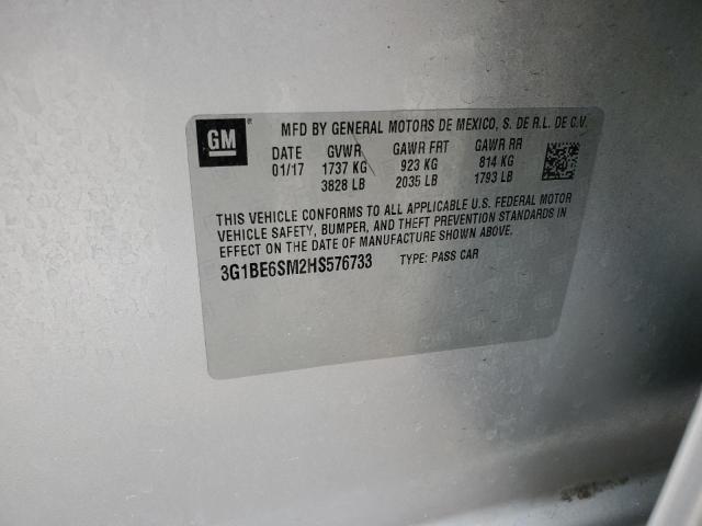 2017 CHEVROLET CRUISE LT 3G1BE6SM2HS576733