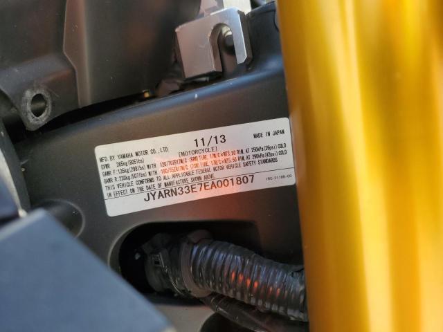 2014 YAMAHA FZ09 JYARN33E7EA001807