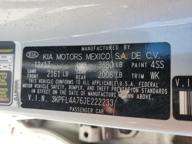 VIN 3KPFL4A76JE222233 2018 KIA Forte, LX no.12