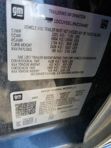 2022 CHEVROLET SILVERADO - 1GCUYEEL9NZ104497