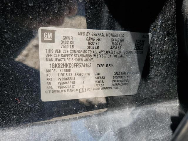 2015 GMC YUKON XL K - 1GKS2HKC9FR574193