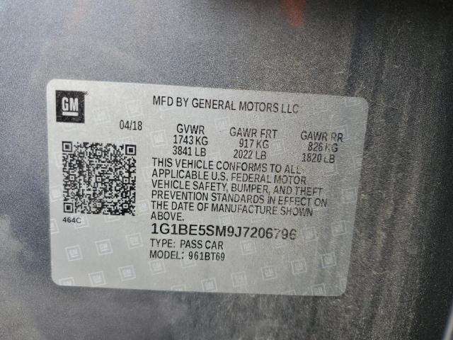 2018 CHEVROLET CRUZE LT - 1G1BE5SM9J7206796