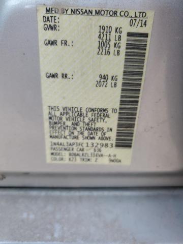 2015 NISSAN ALTIMA 2.5 - 1N4AL3AP3FC132983