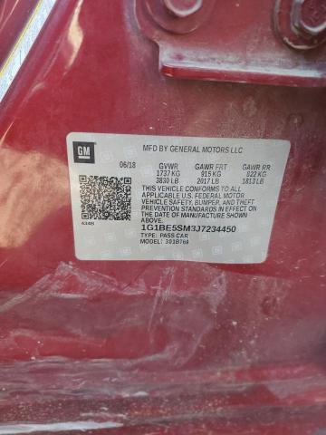 2018 CHEVROLET CRUZE LT - 1G1BE5SM3J7234450