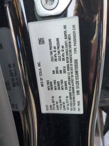 2022 TESLA MODEL 3 - 5YJ3E1EC4NF209306