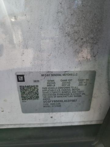 2020 CHEVROLET BOLT EV LT - 1G1FY6S0XL4137567