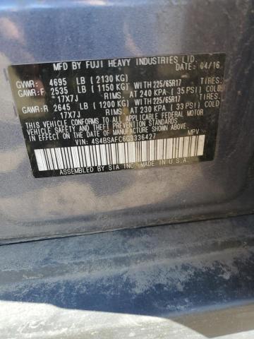 2016 SUBARU OUTBACK 2. - 4S4BSAFC6G3336427