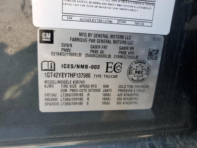 2017 GMC SIERRA K35 - 1GT42YEY7HF137986