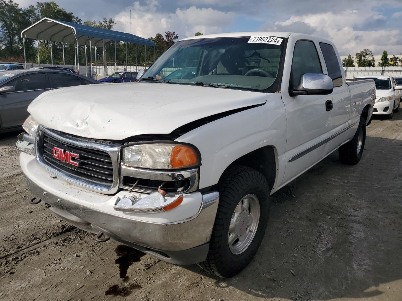 GMC NEW SIERRA 2000 white 3dr ext gas 1GTEK19T3YE430963 photo #1