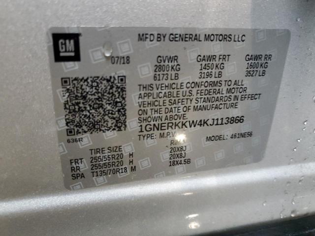 2019 CHEVROLET TRAVERSE P - 1GNERKKW4KJ113866