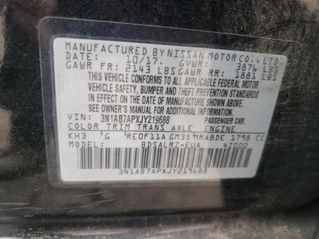 2018 NISSAN SENTRA S - 3N1AB7APXJY219688