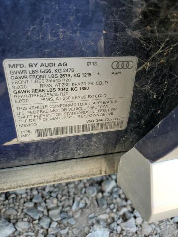 2018 AUDI Q5 PRESTIG WA1CNAFY0J2218327