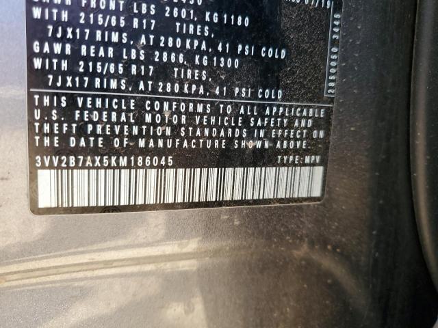 2019 VOLKSWAGEN TIGUAN SE - 3VV2B7AX5KM186045