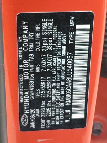 2020 HYUNDAI KONA SEL P - KM8K6CAA8LU540057