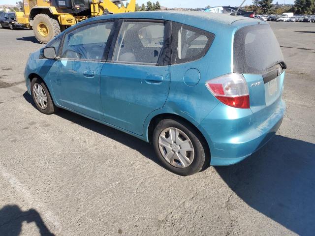 HONDA FIT 2012 teal hatchbac gas JHMGE8H39CC017040 photo #3