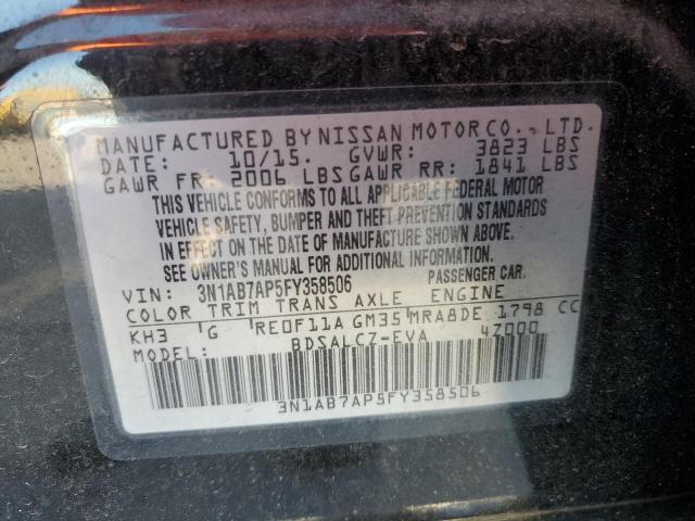 VIN 3N1AB7AP5FY358506 2015 Nissan Sentra, S no.12