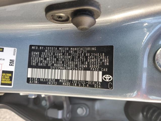 2021 TOYOTA COROLLA LE - 5YFEPMAEXMP224343