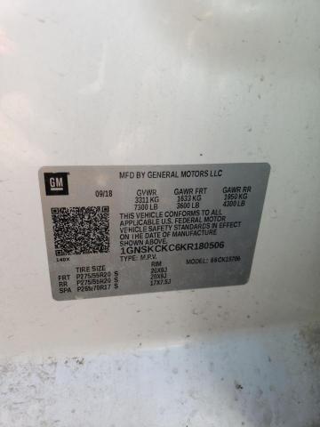 2019 CHEVROLET TAHOE K150 - 1GNSKCKC6KR180506