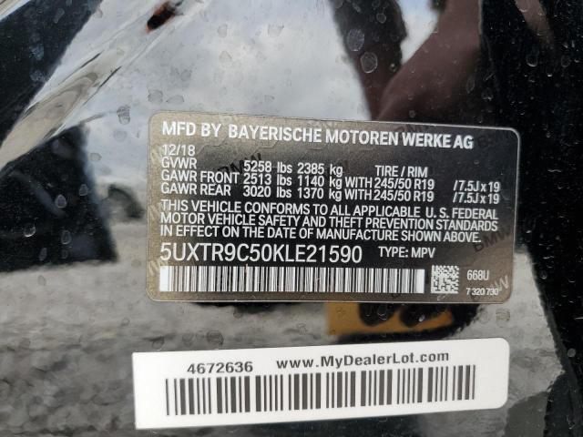 2019 BMW X3 XDRIVE3 - 5UXTR9C50KLE21590