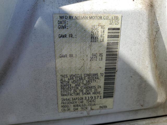 2016 NISSAN ALTIMA 2.5 - 1N4AL3AP1GN319371