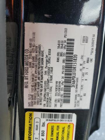 VIN 3FA6P0LU1DR151820 2013 Ford Fusion, Se Hybrid no.13