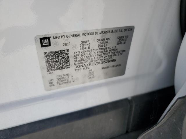 2020 CHEVROLET EQUINOX LT - 3GNAXKEV0LS526066