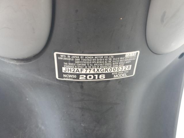 2016 HONDA NCW50 JH2AF771XGK000328