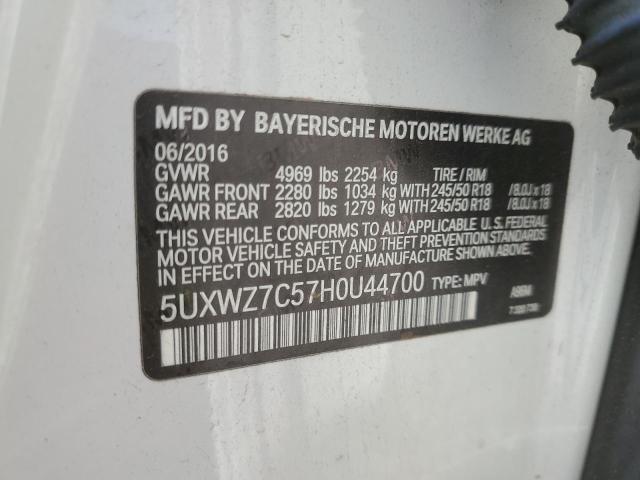 VIN 5UXWZ7C57H0U44700 2017 BMW X3 no.14