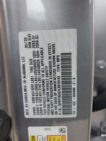 VIN 5FNYF8H57LB010143 2020 Honda Passport, Exl no.13