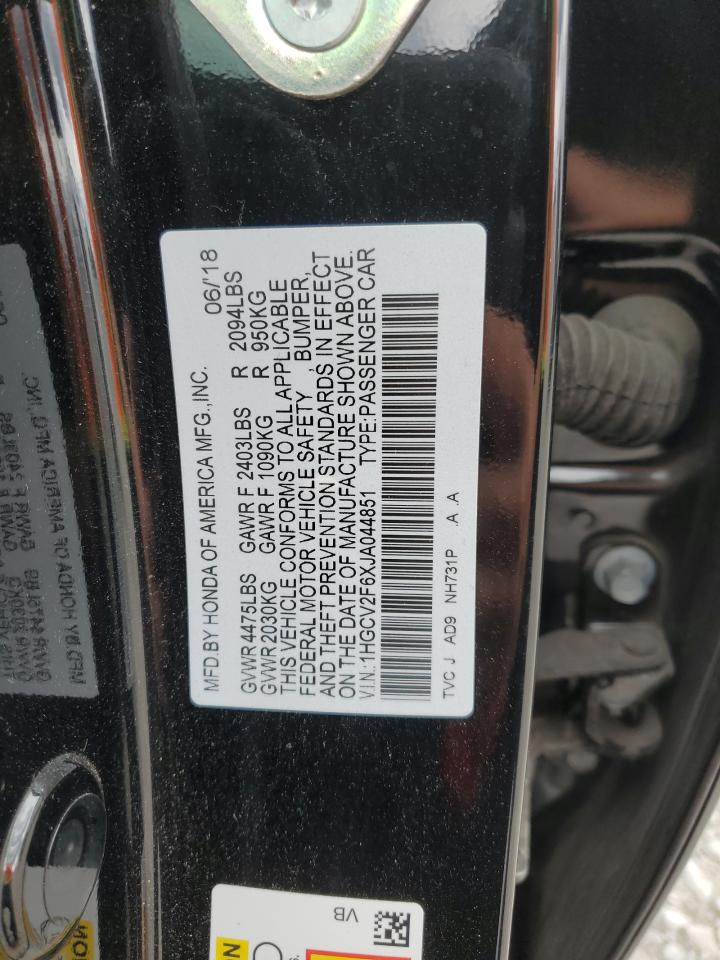 Lot #3028650280 2018 HONDA ACCORD EXL