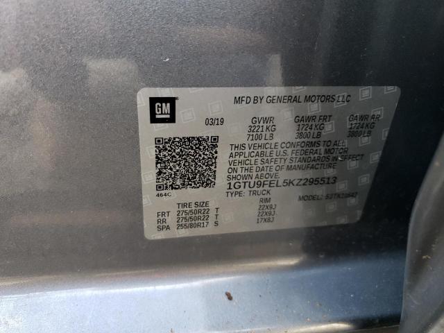 2019 GMC SIERRA K15 - 1GTU9FEL5KZ295513