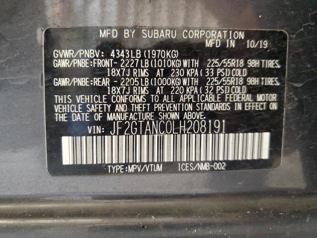 2020 SUBARU CROSSTREK - JF2GTANC0LH208191