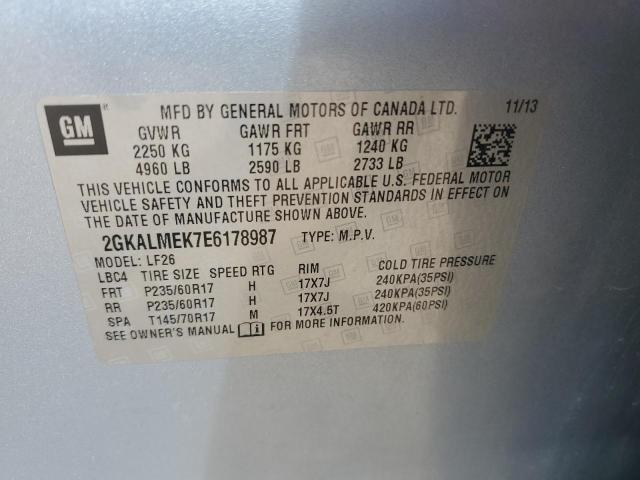 VIN 2GKALMEK7E6178987 2014 GMC Terrain, Sle no.13