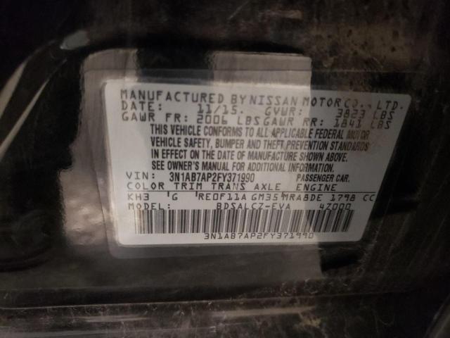 2015 NISSAN SENTRA S - 3N1AB7AP2FY371990