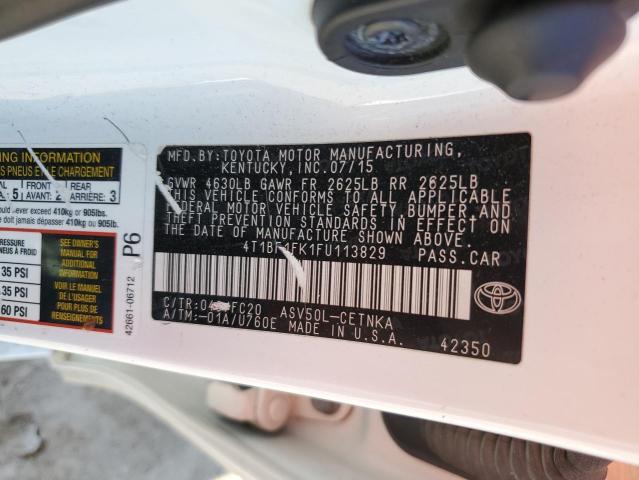 VIN 4T1BF1FK1FU113829 2015 Toyota Camry, LE no.12