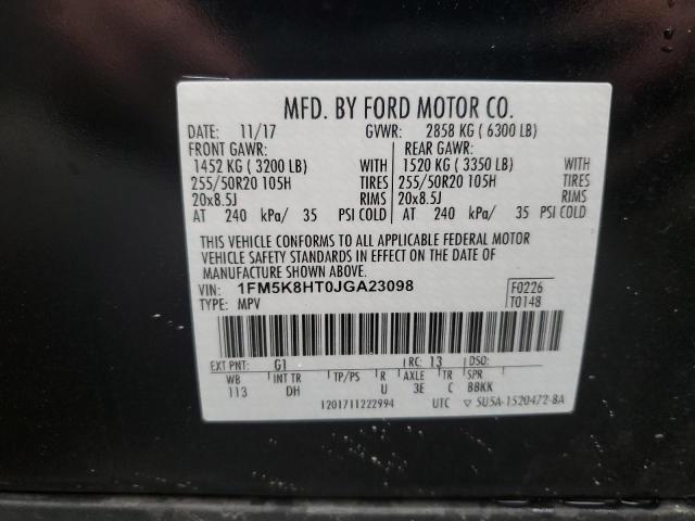 2018 FORD EXPLORER P - 1FM5K8HT0JGA23098