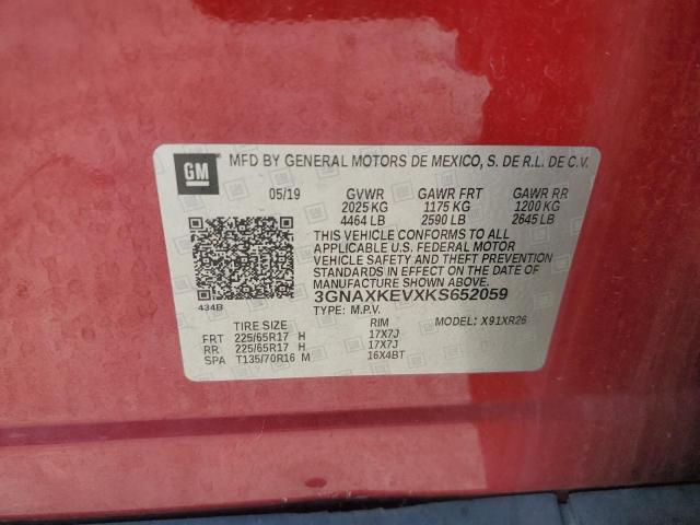2019 CHEVROLET EQUINOX LT - 3GNAXKEVXKS652059