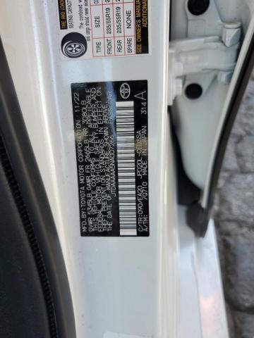 2022 TOYOTA MIRAI LE JTDAAAAA5NA007266