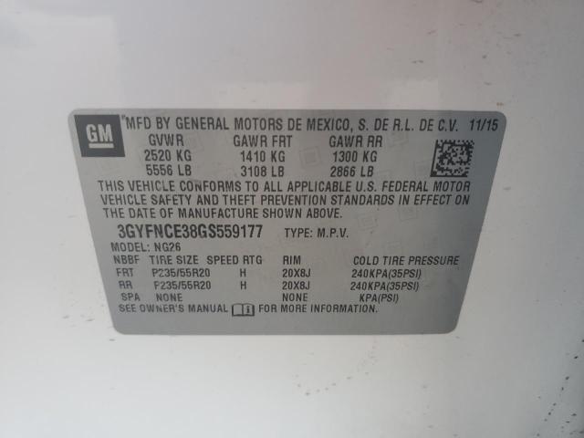 2016 CADILLAC SRX PERFOR - 3GYFNCE38GS559177