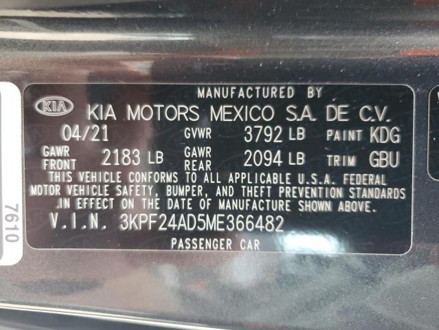 2021 KIA FORTE FE - 3KPF24AD5ME366482