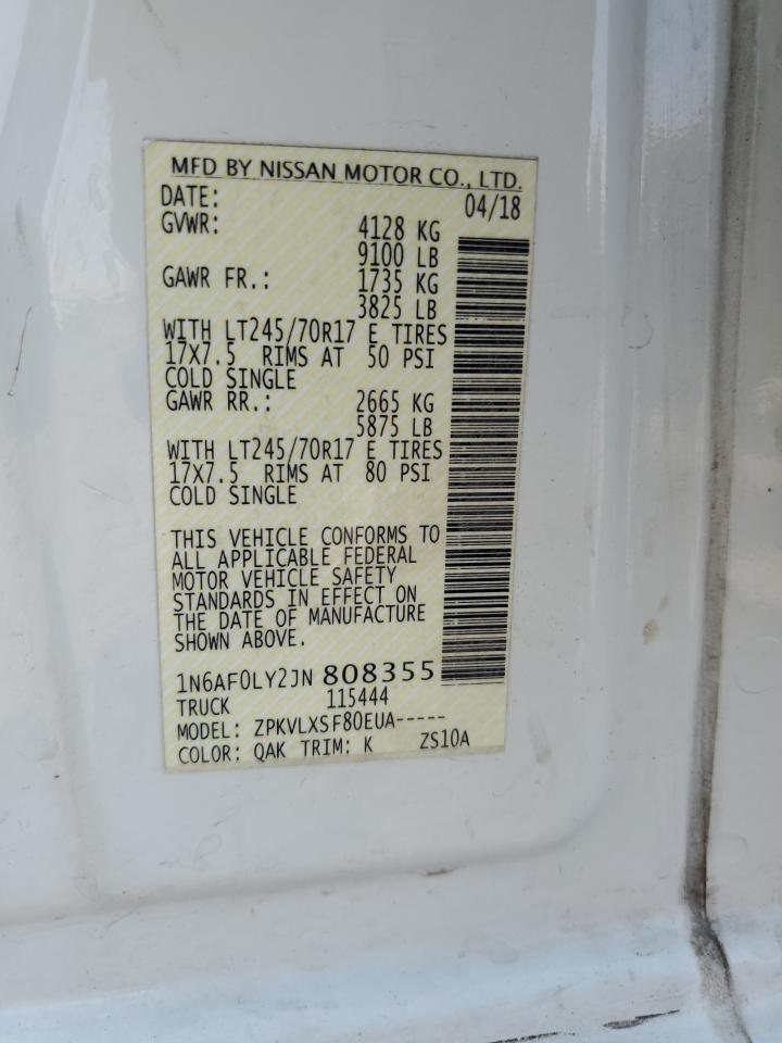 Lot #2945186678 2018 NISSAN NV 2500 S