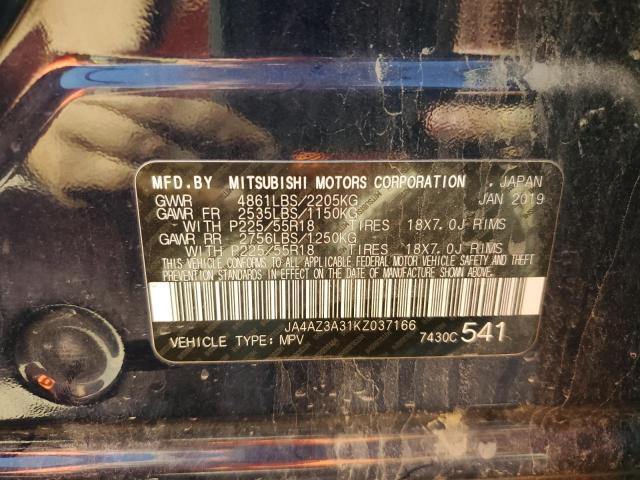 2019 MITSUBISHI OUTLANDER - JA4AZ3A31KZ037166