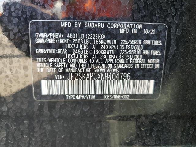 2022 SUBARU FORESTER L - JF2SKAPCXNH404796