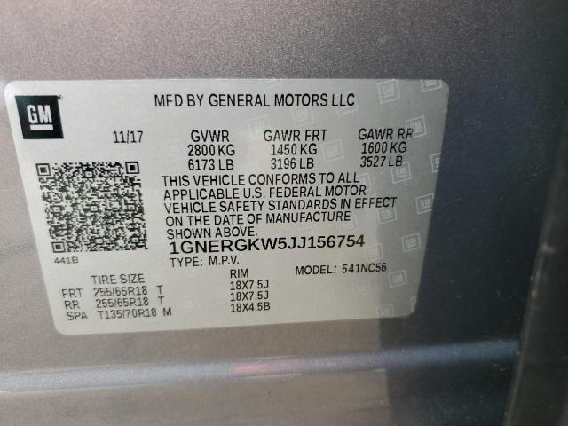 2018 CHEVROLET TRAVERSE L - 1GNERGKW5JJ156754