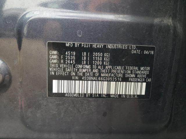 2016 SUBARU LEGACY 2.5 - 4S3BNAL66G3052516