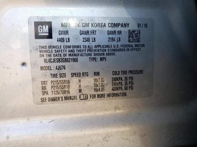 2016 BUICK ENCORE - KL4CJESB3GB621960